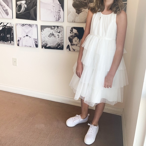 Flower Girl Dress with Heart Detail - Picture 3 of 14